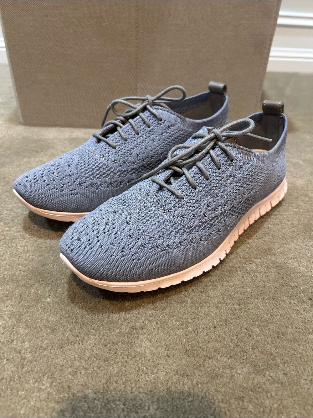 Cole Haan Zero Grand Women's Knit Gray/Pink Size 7